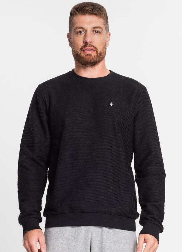 Diametro - Blusão Masculino em Moletinho Preto