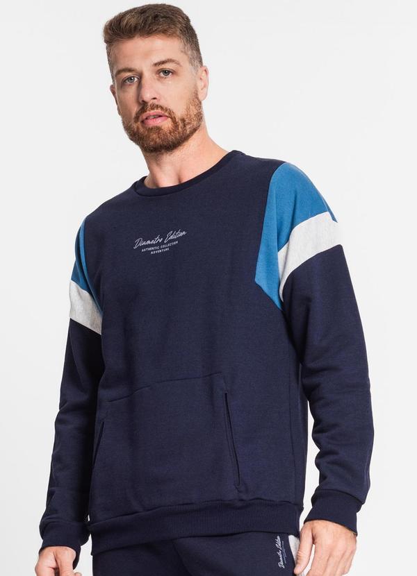 Diametro - Blusão Masculino em Moletom Azul