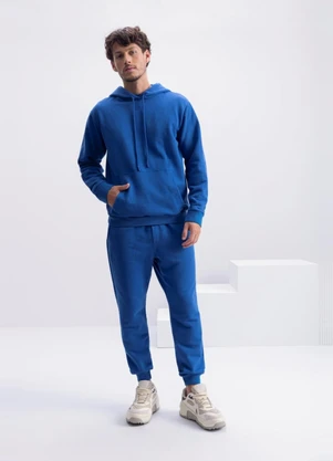 Essendi - Blusão Masculino em Moletom Azul - ESSENDI