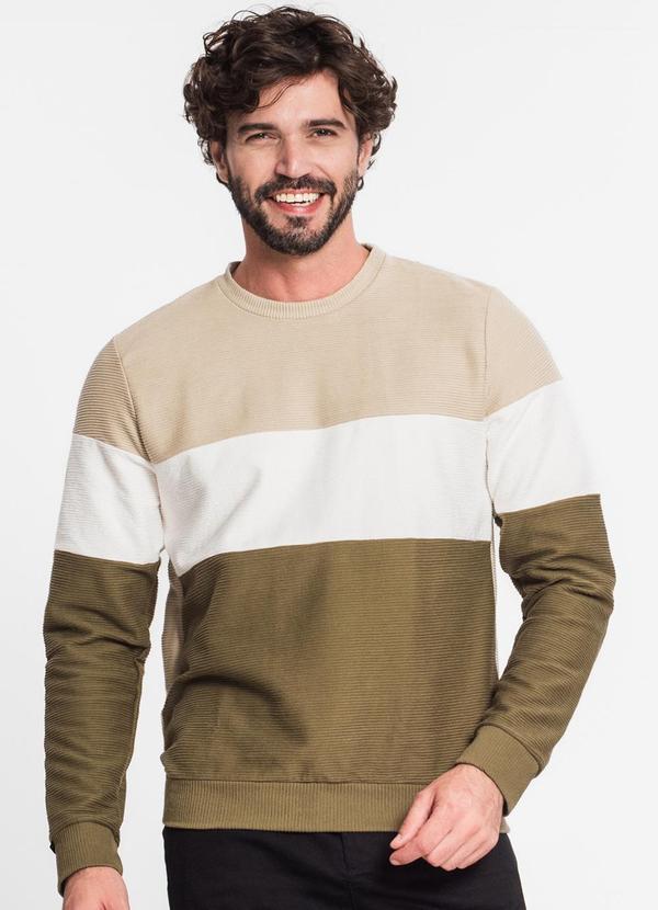 Diametro - Blusão Masculino em Moletom Bege