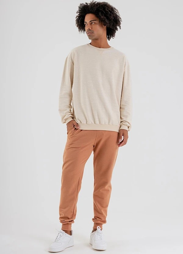 The Philippines - Blusão Masculino em Moletom Bege 3