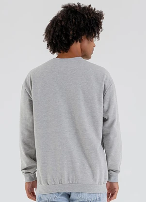 Just Basic - Blusão Masculino em Moletom Cinza - JUST BASIC