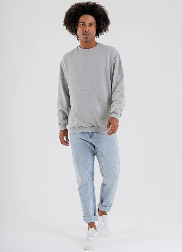 Just Basic - Blusão Masculino em Moletom Cinza 3