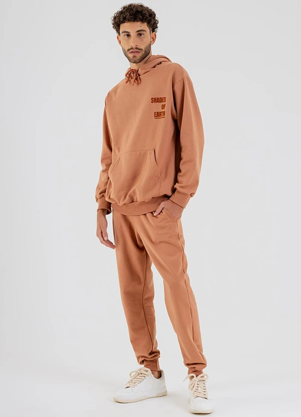 The Philippines - Blusão Masculino em Moletom Marrom 3