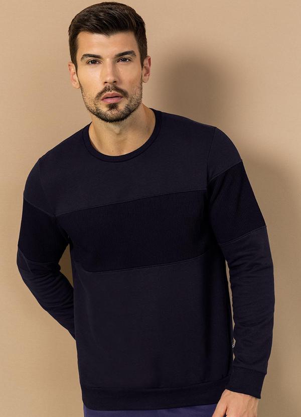 Exco - Blusão Masculino em Moletom Peluciado Preto