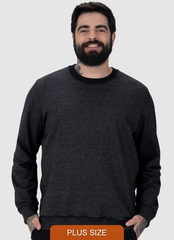 Malwee - Blusão Masculino em Moletom Plus Preto