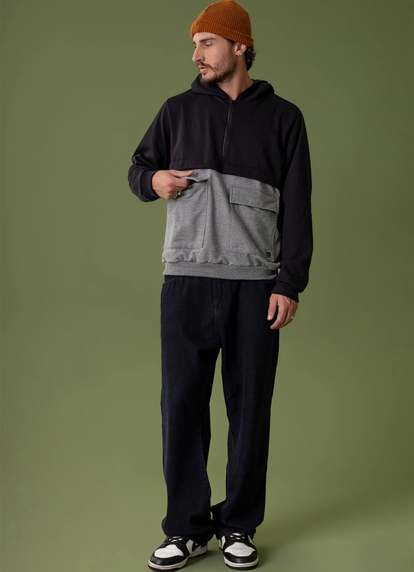 The Philippines - Blusão Masculino em Moletom Preto 3