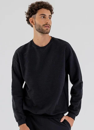 The Philippines Blusão Masculino em Moletom Preto