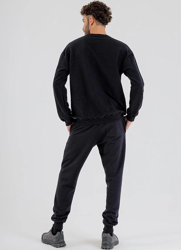 The Philippines - Blusão Masculino em Moletom Preto 4