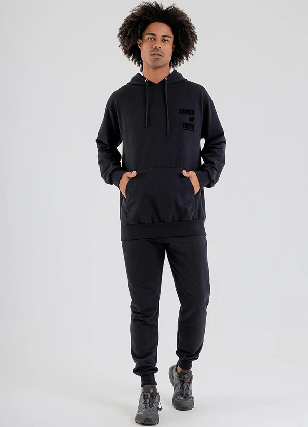 The Philippines - Blusão Masculino em Moletom Preto 3