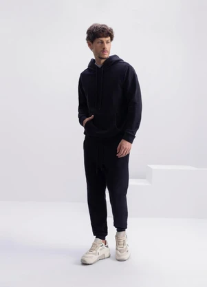 Essendi - Blusão Masculino em Moletom Preto - ESSENDI