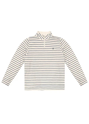 Diametro - Blusão Masculino Moletinho Listrado Bege - DIAMETRO