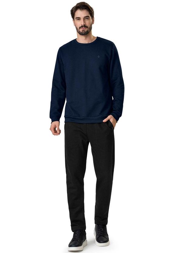 Diametro - Blusão Masculino Moletom Básico Azul