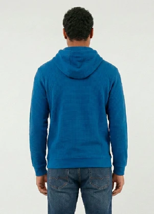 Just Basic - Blusão Masculino Moletom Gorgurão Azul - JUST BASIC