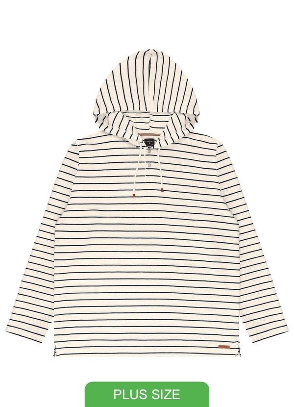 Diametro - Blusão Masculino Plus Size Moletinho Bege