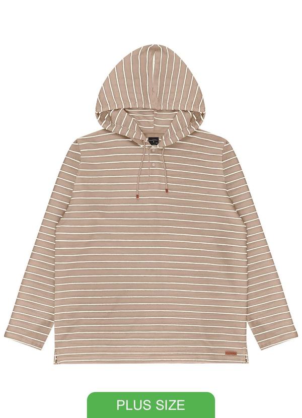 Diametro - Blusão Masculino Plus Size Moletinho Marrom