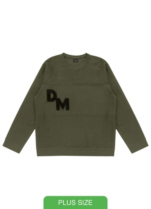 Diametro - Blusão Masculino Plus Size Moletinho Verde - DIAMETRO