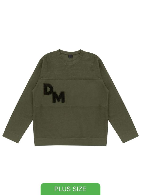 Diametro - Blusão Masculino Plus Size Moletinho Verde