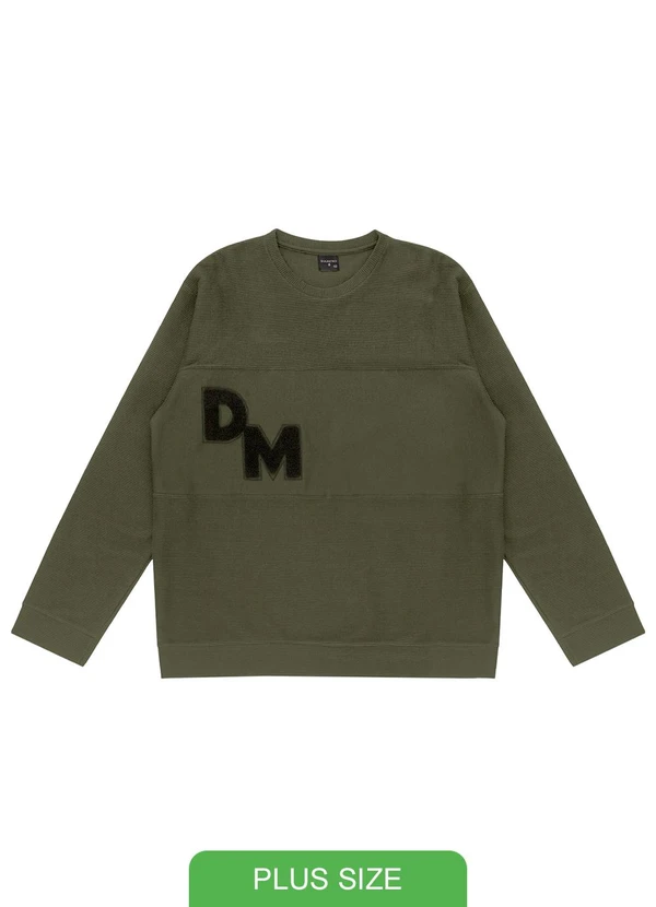 Diametro - Blusão Masculino Plus Size Moletinho Verde