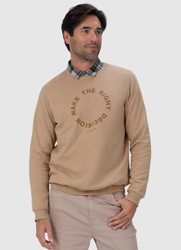 Malwee - Blusão Masculino Right Decision em Moletom Marrom