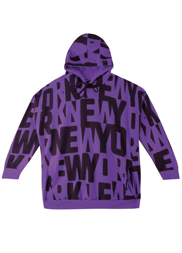 Enfim - Blusão Oversized Moletom Masculino Roxo