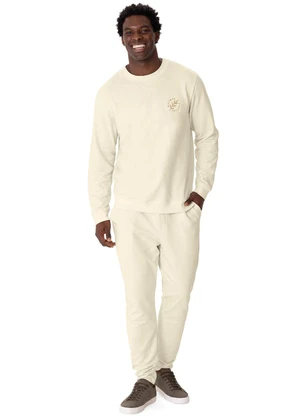 Malwee - Blusão Slim Linho com Bordado Off White - MALWEE