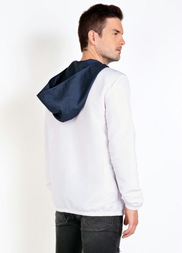 Outlet - Casaco Actual Anorak Branco com Detalhes Neon 2