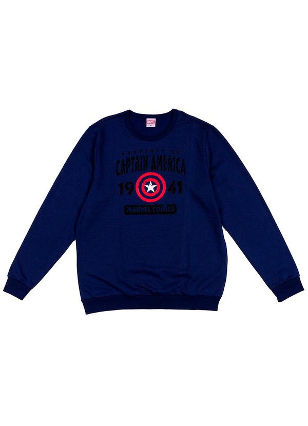 Marvel - Casaco Masculino Capitão América Marvel Azul