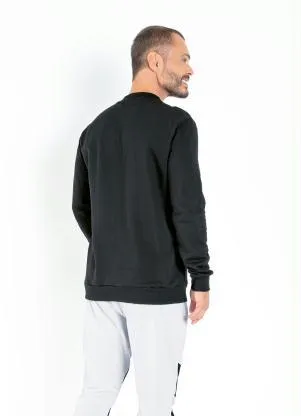 Moda Pop - Casaco Preto com Estampa Frontal - MODA POP