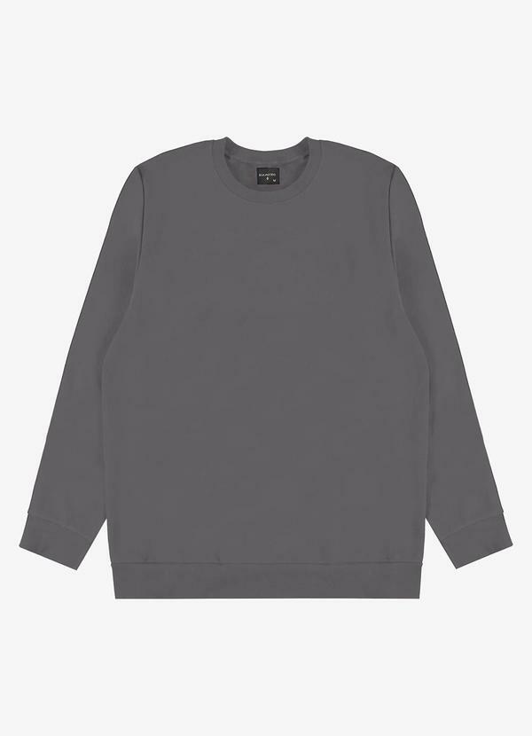 Diametro - Moletom Masculino Felpado Básico Cinza