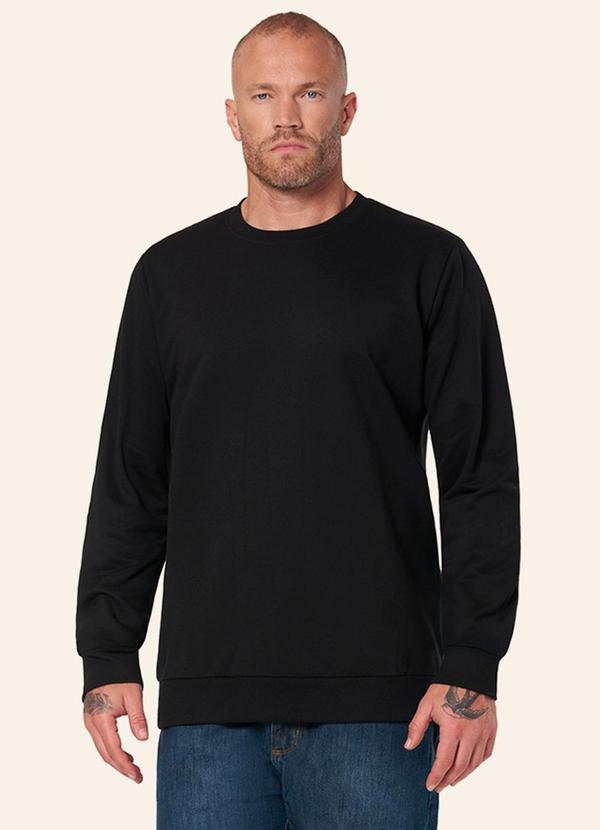 Diametro - Moletom Masculino Felpado Básico Preto