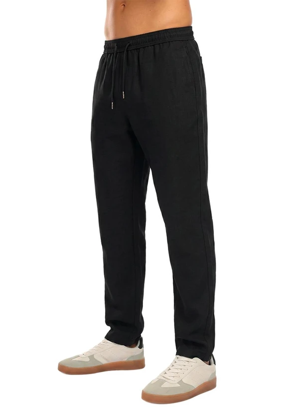 Biogás - Calça Alfaiataria Slub Preto