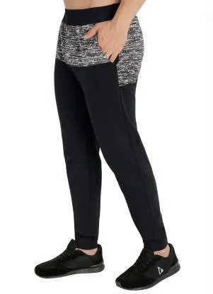 Moda Pop - Calça Jogger com Bolso Preta Riscada - MODA POP