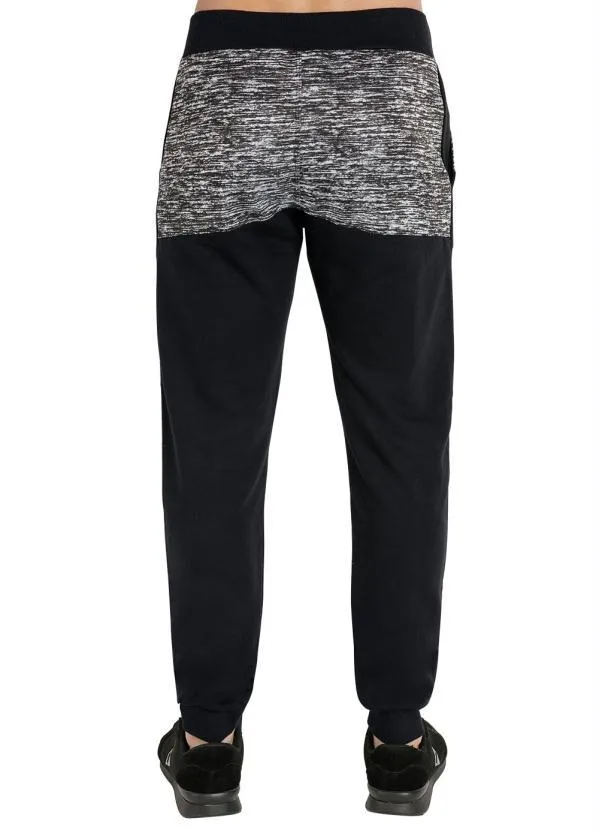 Moda Pop - Calça Jogger com Bolso Preta Riscada 2
