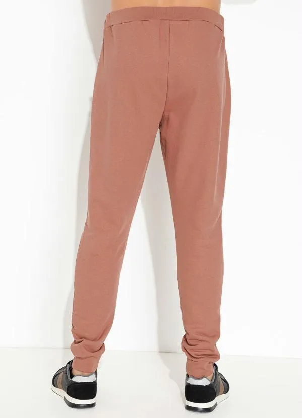 Moda Pop - Calça Marrom com Estampa Localizada 2