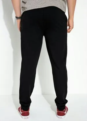 Moda Pop - Calça Preta com Bolso e Estampa - MODA POP