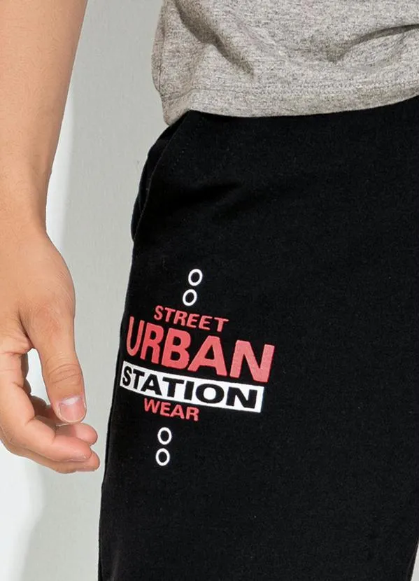 Moda Pop - Calça Preta com Bolso e Estampa 3