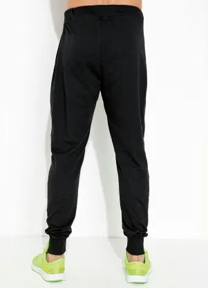 Moda Pop - Calça Preta com Costura e Detalhe para Amarrar - MODA POP
