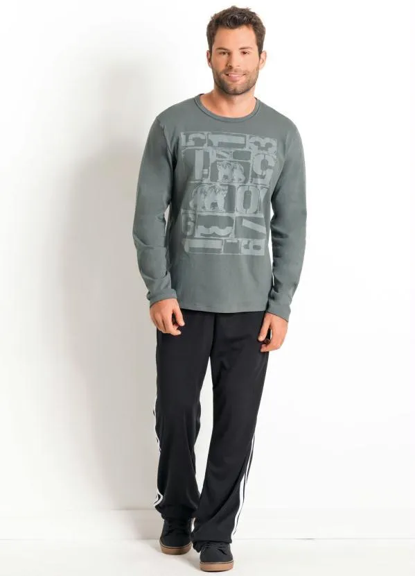 Moda Pop - Calça Preta com Filetes Brancos nas Laterais 3