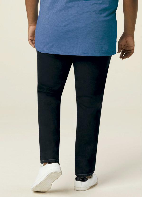 Malwee Plus - Calça Azul Escuro Jeans Masculina Plus 2