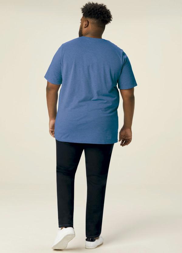 Malwee Plus - Calça Azul Escuro Jeans Masculina Plus 4