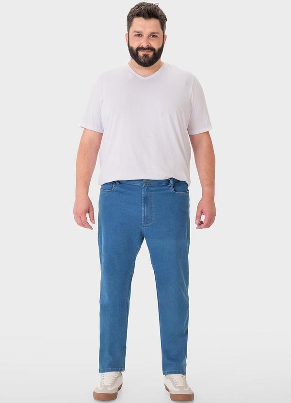 Malwee Plus - Calça Azul Slim Masculina Flex Jeans 3