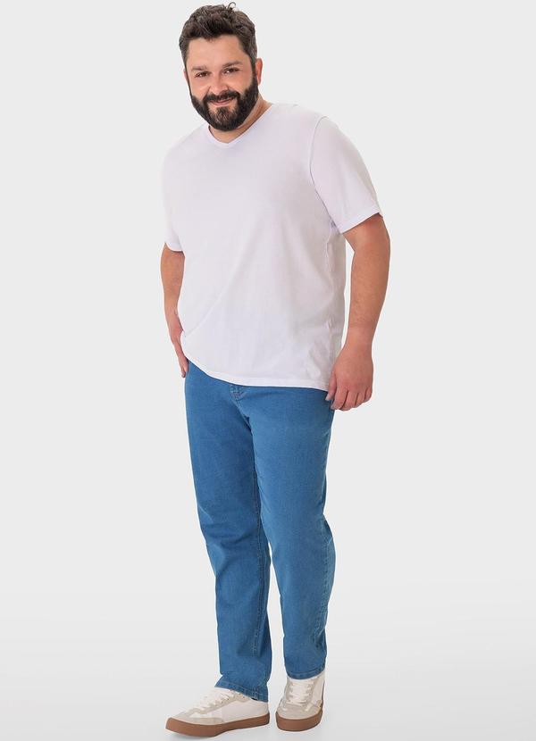 Malwee Plus - Calça Azul Slim Masculina Flex Jeans 5