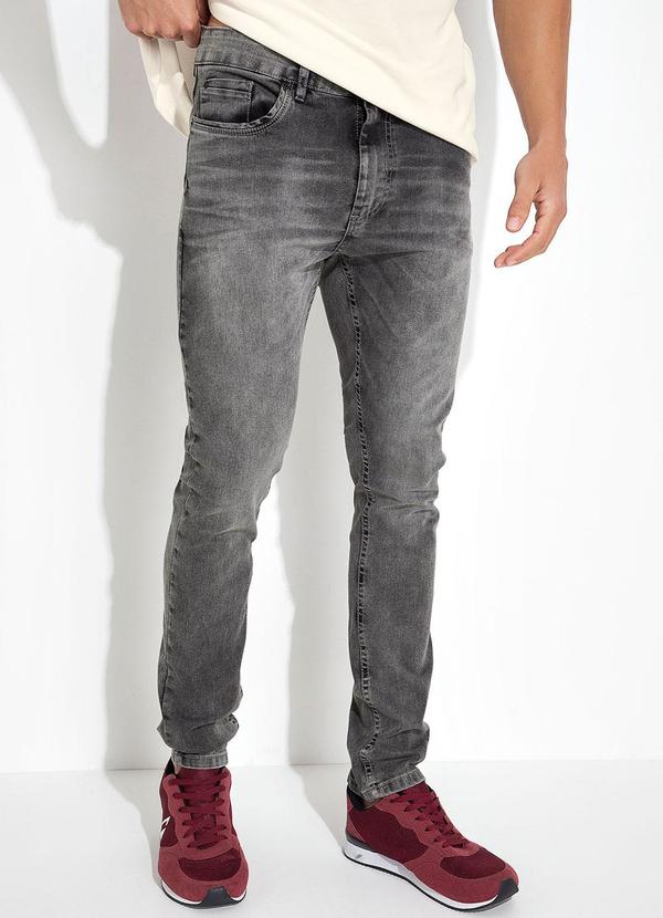 Calça Rasgada CalÃ§a Skinny Cinza Jeans Preta Masculina CalÃ