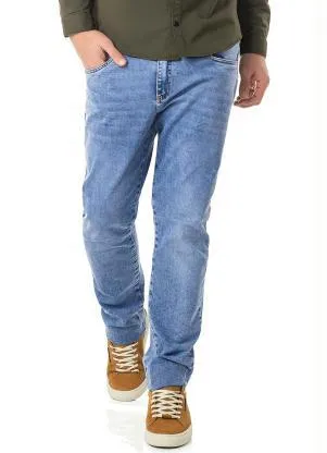 Diametro - Calça Jeans Slim com Elastano Azul - DIAMETRO