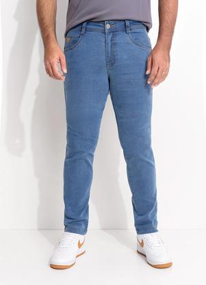 Cal�a Jeans Tradicional com Elastano (Azul Claro)