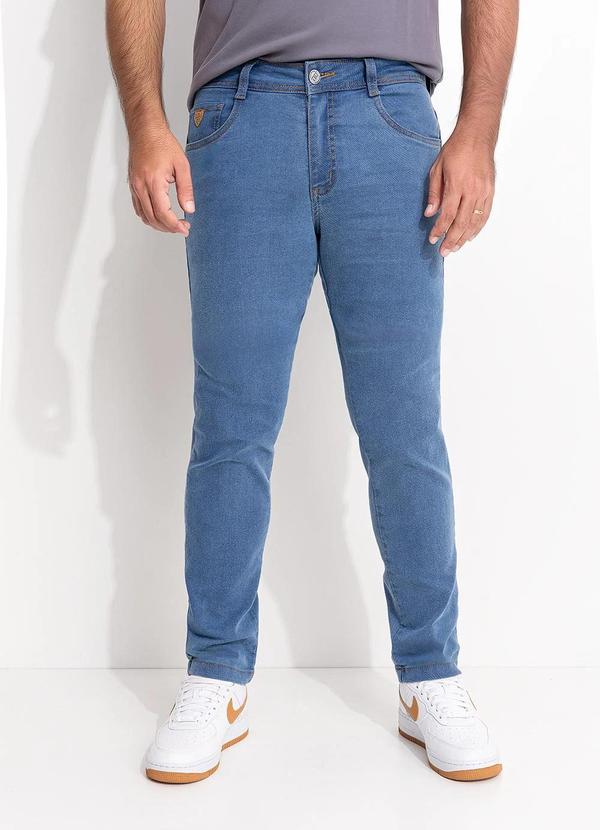 Cal�a Jeans Tradicional com Elastano (Azul Claro)