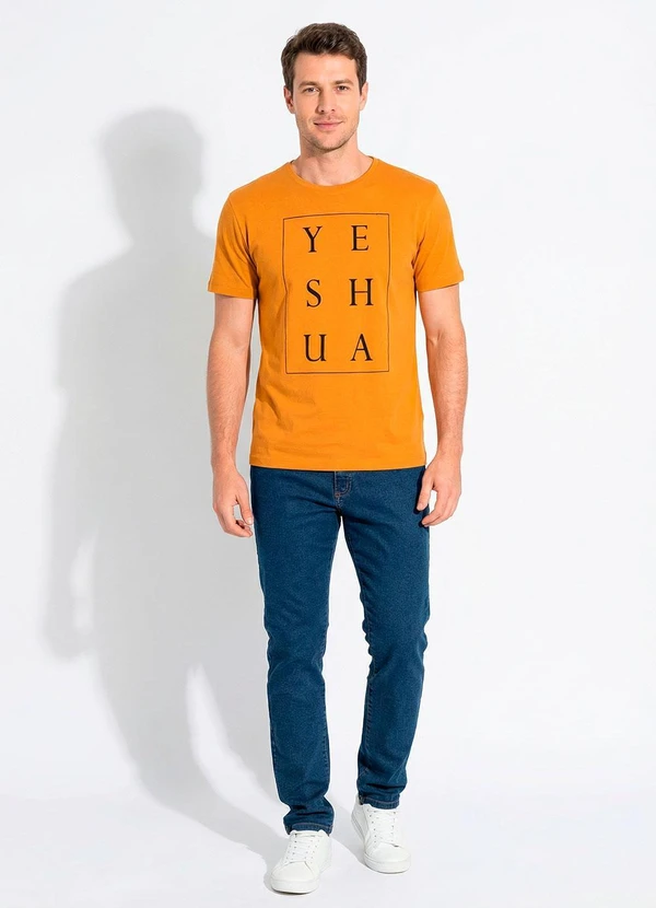 Moda Pop - Calça Jeans  Tradicional com Elastano Azul Médio 3