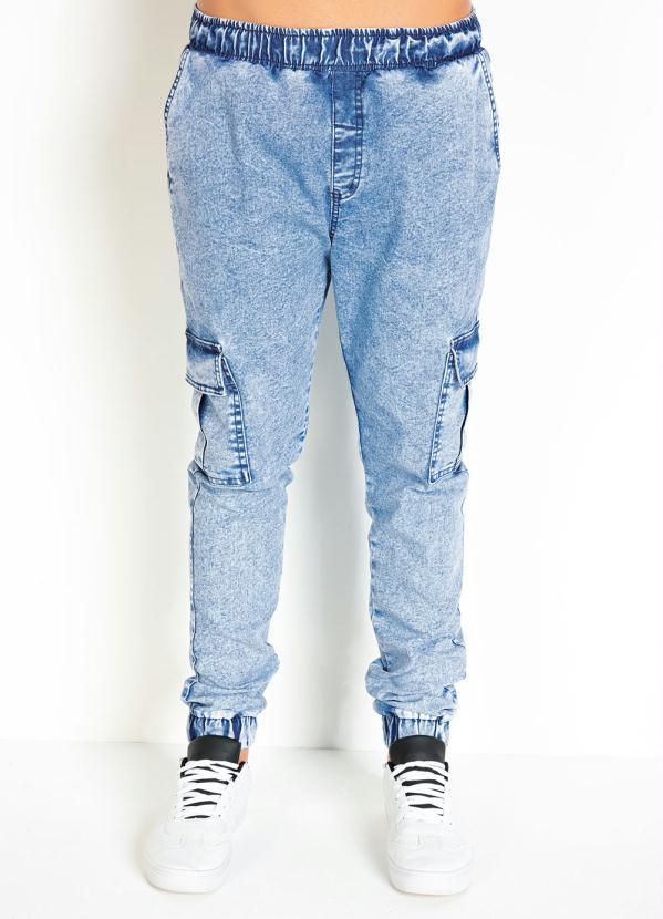 Actual - Calça Jogger Jeans Clara com Bolsos Funcionais 7