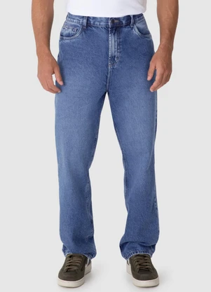 Malwee - Calça Loose Fit Jeans Azul Escuro - MALWEE